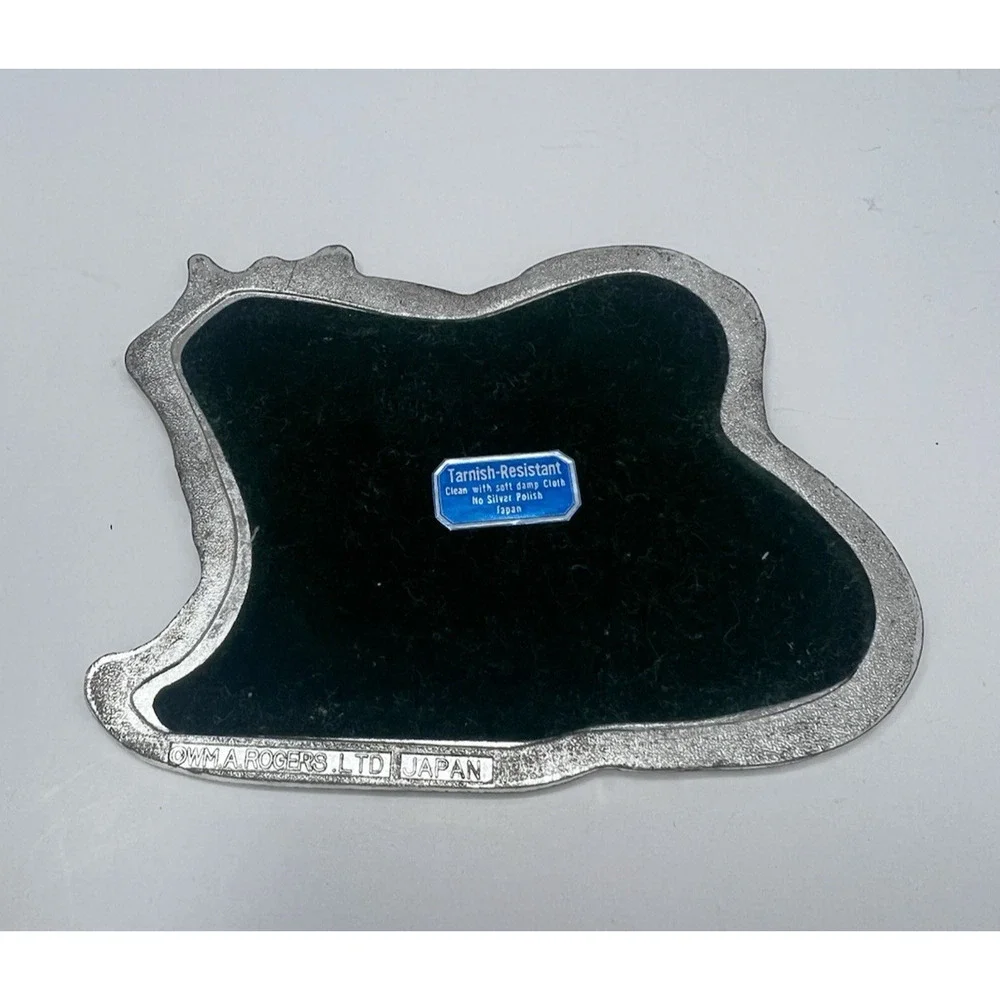 Wm. A. Rogers Vintage Christmas Sleigh Coasters Set of 6 Silverplate Felt Back